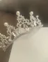 Сватбена тиара с кристали и перли, снимка 2