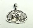 Сребърен медальон Мадарски конник,подарък връзка, снимка 1 - Колиета, медальони, синджири - 38829653