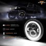 7” Диодни фарове за джип Jeep Wrangler Lada Niva Golf 2 Cherokee Kj, снимка 3