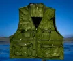 Рибарска жилетка в зелено, размери 2XL / 3XL, с много джобове, снимка 5