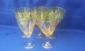 Стъклени чаши за концентрат или вино, богата ръчна инкрустация, столче, седефен ефект, снимка 10