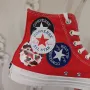 кецове Converse All Star Hi Univeristy Red Black Rush Blue Multi Logo  номер 45 , снимка 9