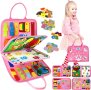 Образователна сензорна играчка - розова чанта за деца 1-3 години