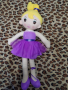 Голяма мека кукла балерина DOLL BLONDE ZEEMAN PURPLE DRESS DANCER 42 CM, снимка 9