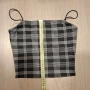 Дамски кариран комплект - пола и потник S, снимка 4