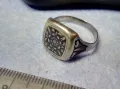 Стар РУСКИ СРЕБЪРЕН ПРЪСТЕН СРЕБРО 875 с НИЕЛО ОРНАМЕНТИКА и ПЕЧАТИ 5СЧ СЪРП и ЧУК в ПЕТОЛЪЧКА 47494, снимка 6