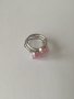 Сребърен пръстен с розов цирконий. Сребро проба 925. , снимка 4