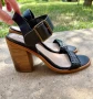 Сандали естествена кожа и дървена подметка Steve Madden, снимка 1