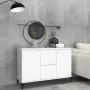 vidaXL Сайдборд, бял, 102x35x70 см, инженерно дърво, снимка 2