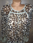 Кокетна туника/ риза от шифон в анимал принт М, снимка 2