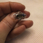 Авторски сребърен пръстен със зелен кехлибар , снимка 4