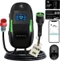 11kW зарядна станция, 3-фазна, WiFi, Type 2, 6м кабел, 2х RFID карти за достъп, LEISHENG ENERGY, снимка 1