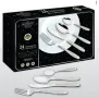 Комплект прибори 24 части Bohmann BH BP A24-SM, кутия, Сребрист/Златен декор, неръждаема стомана, снимка 6