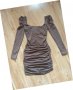 Еластична рокля с дълъг ръкав , снимка 1 - Рокли - 38418347