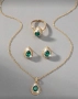 Комплект бижута от 3 части - колие, пръстен и обеци, снимка 1