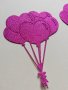 Хартиен елемент балони сърца 2 бр скрапбук декорация , снимка 2