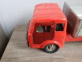 Голяма механична ламаринена играчка самосвал JOUSTRA 1958г, снимка 4