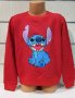 Нова детска ватирана блуза с дълъг ръкав Стич (Stitch) в червен цвят, снимка 1 - Детски Блузи и туники - 38996197