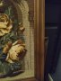 Страхотен гоблен рози масивна дървена рамка , снимка 5