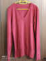 пуловер бордо с остро деколте, снимка 1