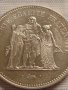Сребърна монета 50 франка 1974г. Република Франция LIBERTE EGALITE FRATERNITE 40936, снимка 11