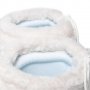 LOVE MOSCHINO № 39 & 40 🍊 Дамски кожени апрески с пух SNOWY WHITE нови с етикети, снимка 3