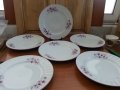 Стар български порцелан чинии плитки, снимка 1 - Антикварни и старинни предмети - 34338337