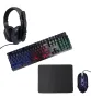 Геймърска клавиатура, мишка и подложка, комплект слушалки с LED осветление S_1228265, снимка 1