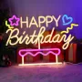 ENUOLI LED Неонов знак Честит рожден ден, снимка 1