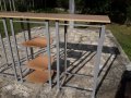 Барплот,етажерка,работен плот,помощна маса,кухненска количка - модулна метална основа, снимка 7