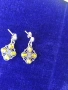 Винтидж сребърни обеците с кехлибар, снимка 3