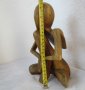 Дървена фигура, човек, мислител, молитва, йога, медитация, снимка 4
