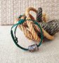 Унисекс плетена гривна с Дзи мънисто — талисман за просперитет, снимка 1 - Гривни - 40493608