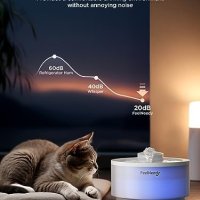 Нов FEELNEEDY Воден Фонтан за Котки 2.3L с LED и Активен Въглен, снимка 5 - За котки - 42827615