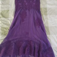 Лилава рокля от две части, снимка 7 - Рокли - 36816719