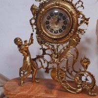 Месингов часовник, снимка 2 - Антикварни и старинни предмети - 44411935