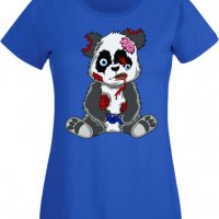 Дамска Тениска Panda Bear Zombi Gamer STAGE 2,Изненада,Повод,Подарък,Празник, снимка 8 - Тениски - 37640055