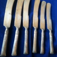 ф-ма ARGONID: 6 бр.стари ножа от 1925г./ ф-ма EPNS-UK 5 подложни лопатки и к-т WMF -3 бр.за коктейл, снимка 2 - Други ценни предмети - 29091528