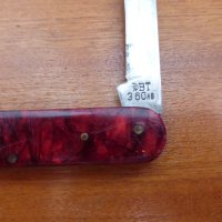 Джобно ножче 2 инструмента с виличка червено с калъф, снимка 5 - Антикварни и старинни предмети - 44439022
