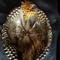 позлатена метална купа в стил арт деко, снимка 3 - Антикварни и старинни предмети - 29571155