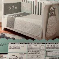 Обиколник за легло и чаршаф с ластик, снимка 1 - Спално бельо и завивки - 42492656