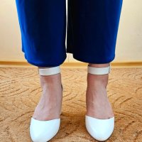 Бели токчета, снимка 4 - Дамски обувки на ток - 40452778