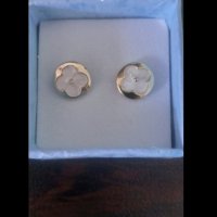 Сребърни обеци,колекция"Flowers"-curcle,бранд,Gold, снимка 1 - Колиета, медальони, синджири - 37648469