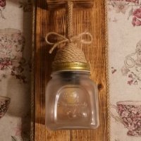 Осветление за механа, ръчно изработена дървена лампа за стена, ретро, винтидж., снимка 2 - Лампи за стена - 32099735