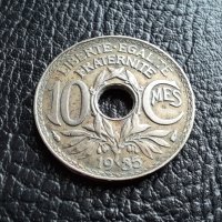 Стара монета 10 сантима 1935 г. Франция - красива !, снимка 2 - Нумизматика и бонистика - 42211307