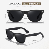 Нови мъжки черни слънчеви очила за шофиране Пътуване Риболов , снимка 2 - Слънчеви и диоптрични очила - 44570168