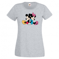 Дамска тениска Mickey & Minnie Мини Маус,Микки Маус.Подарък,Изненада,, снимка 3 - Тениски - 36526202