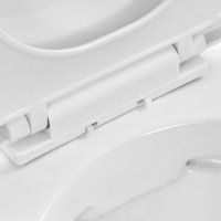 Окачена тоалетна чиния без ръб, керамична, бяла, снимка 4 - Други - 37691922