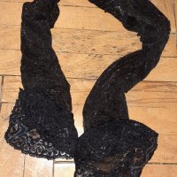 Черни силиконови чорапи с брокот, снимка 1 - Бельо - 39769477