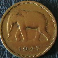 2 франка 1947, Белгийско Конго, снимка 2 - Нумизматика и бонистика - 34296109